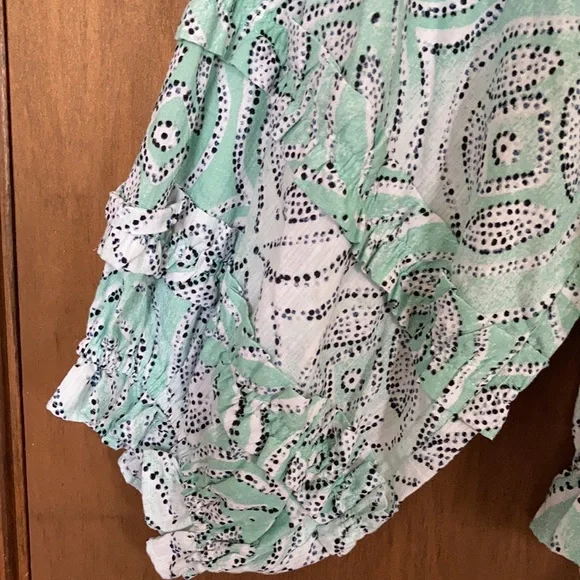 LC Lauren Conrad peasant boho vibe top casual printed cottagecore XXL - Picture 6 of 17